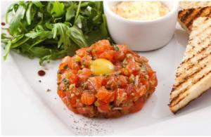 Salmon tartare – sauce or appetizer